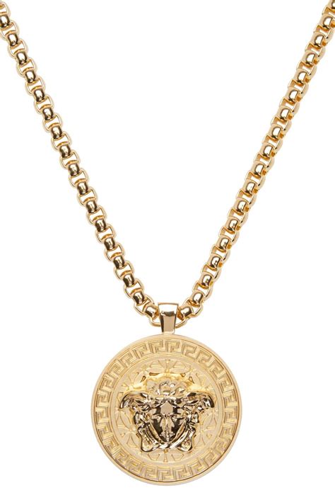 versace men's chain necklaces|Versace gold necklace for men.